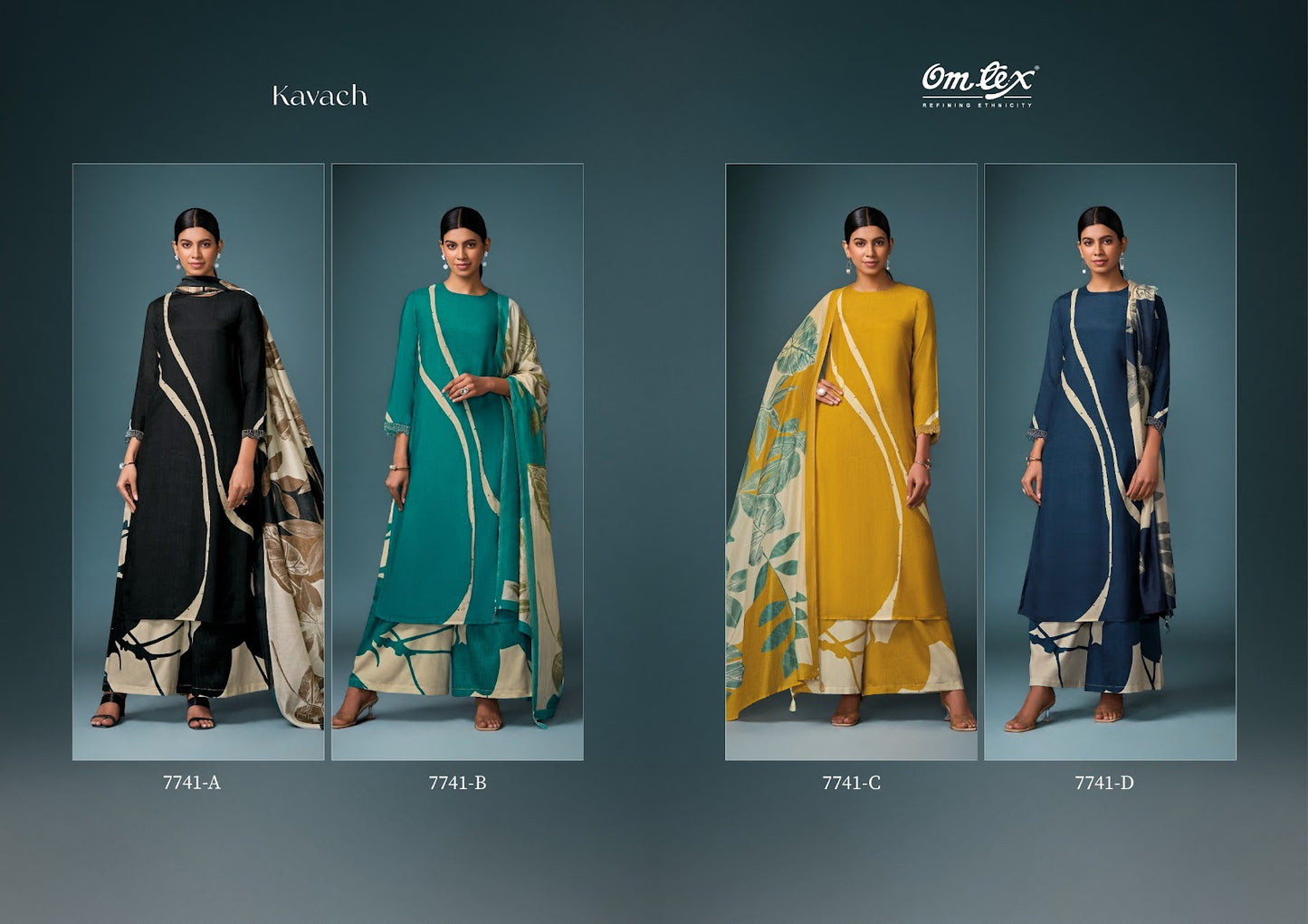 Kavach Omtex Plazzo Style Suits Manufacturer India