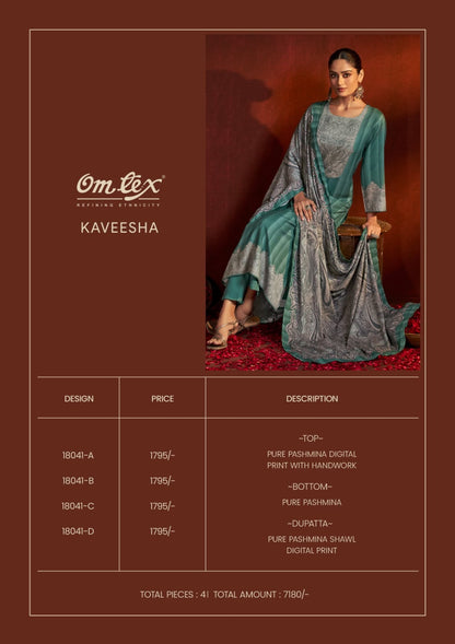 Kaveesha Omtex Pashmina Suits Manufacturer Ahmedabad