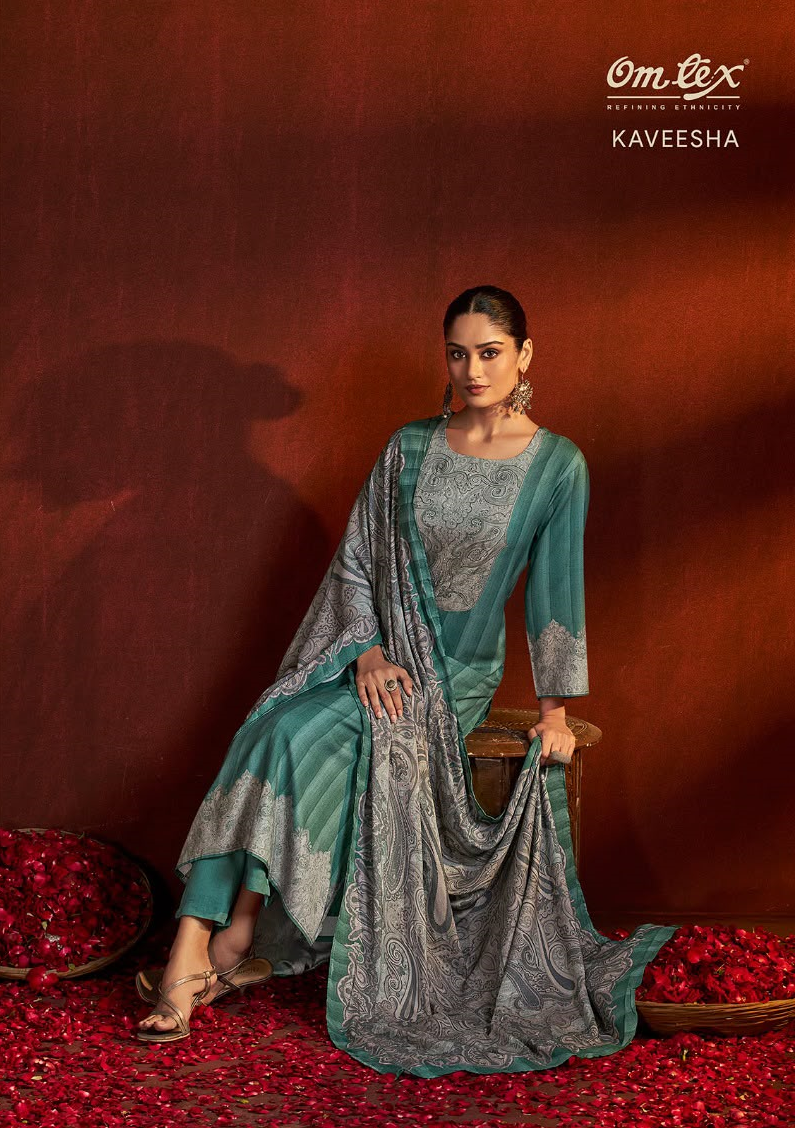 Kaveesha Omtex Pashmina Suits Manufacturer Ahmedabad