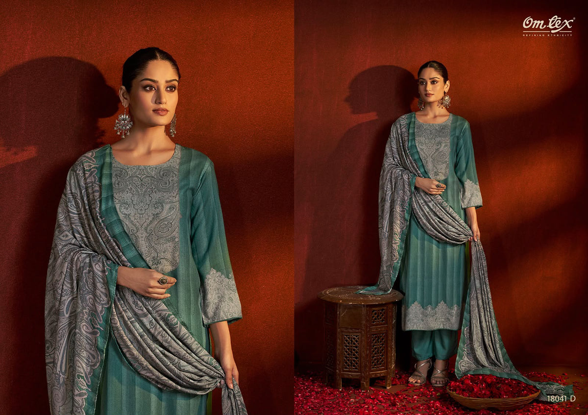 Kaveesha Omtex Pashmina Suits Manufacturer Ahmedabad