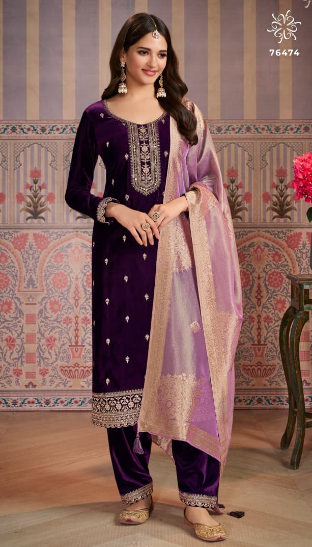 Kaveri Kuleesh Vinay Fashion Llp Velvet Suits Wholesale Price