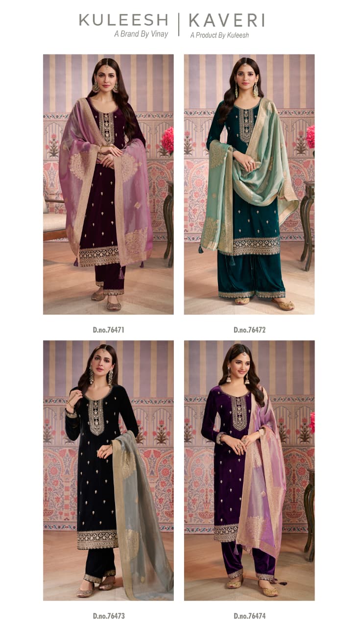 Kaveri Kuleesh Vinay Fashion Llp Velvet Suits Wholesale Price