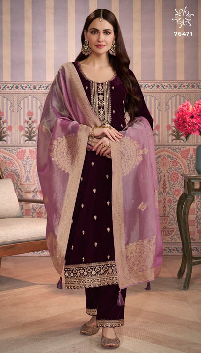 Kaveri Kuleesh Vinay Fashion Llp Velvet Suits Wholesale Price
