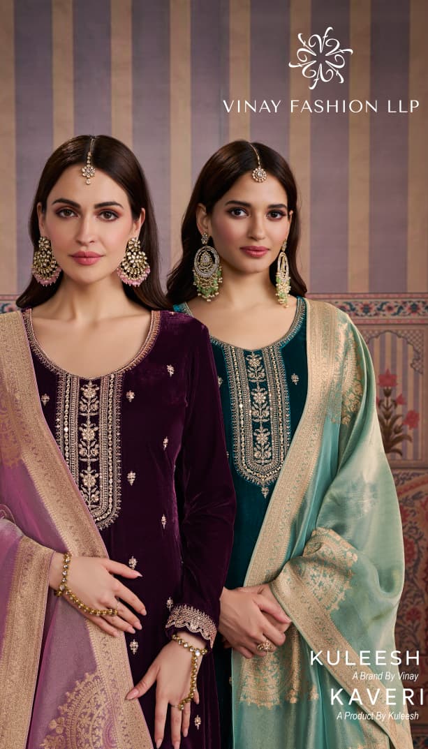 Kaveri Kuleesh Vinay Fashion Llp Velvet Suits Wholesale Price