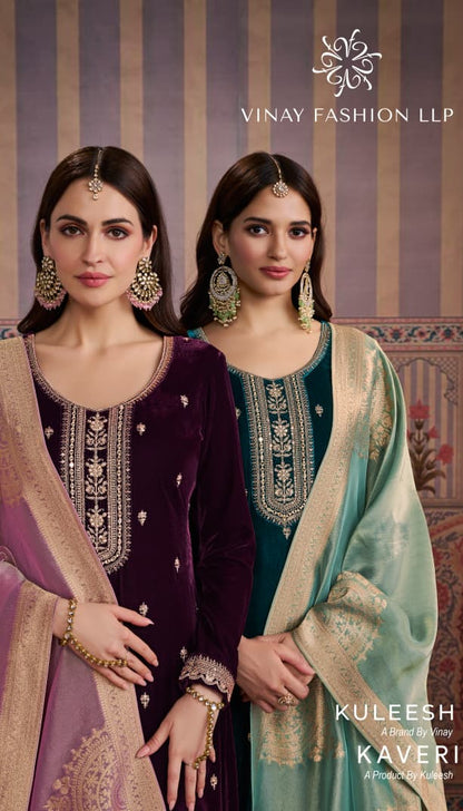 Kaveri Kuleesh Vinay Fashion Llp Velvet Suits Wholesale Price