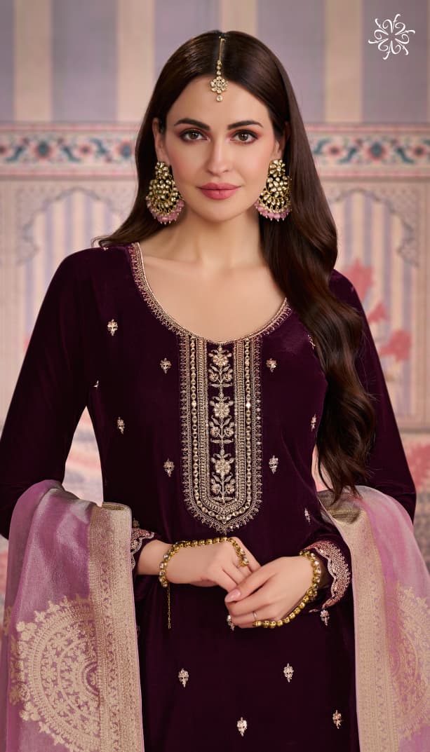 Kaveri Kuleesh Vinay Fashion Llp Velvet Suits Wholesale Price