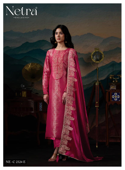 Kaveri Netra Silk Jacquard Velvet Suits Supplier