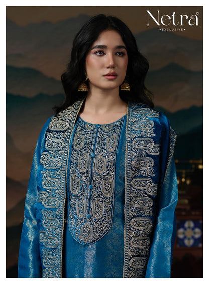 Kaveri Netra Silk Jacquard Velvet Suits Supplier