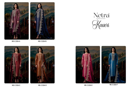 Kaveri Netra Silk Jacquard Velvet Suits Supplier