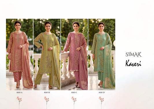 Kaveri Simar Viscose Muslin Pant Style Suits Manufacturer Gujarat