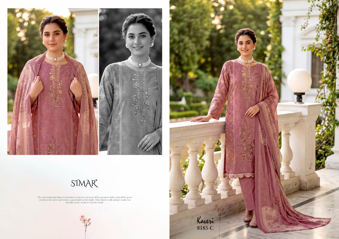 Kaveri Simar Viscose Muslin Pant Style Suits Manufacturer Gujarat