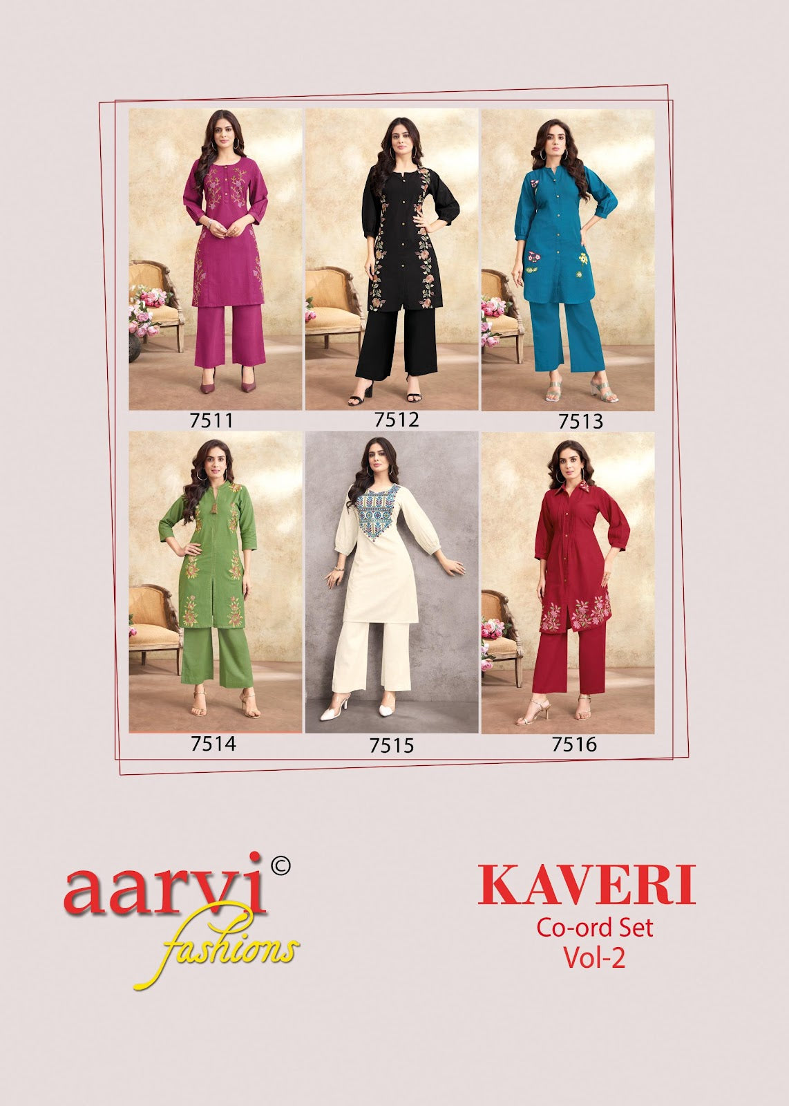 Kaveri Vol 2 Aarvi Fashions Cotton Co Ord Set Exporter