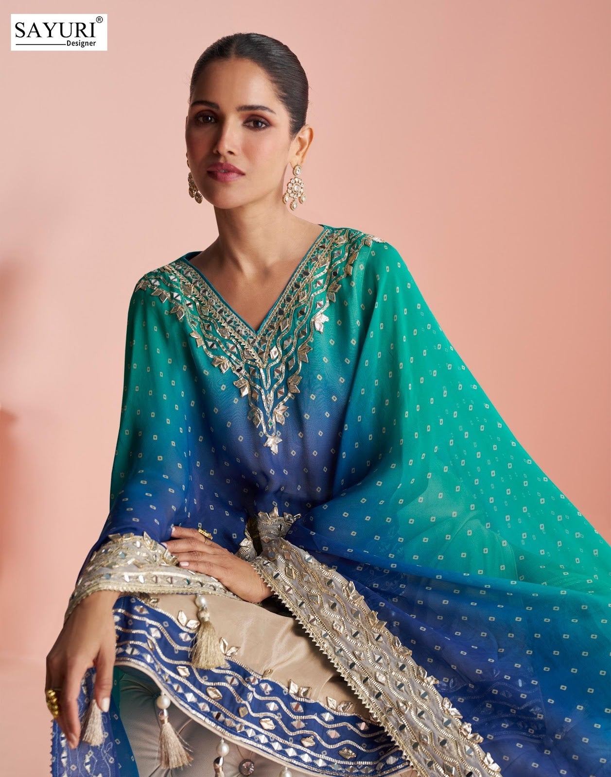 Kaveri With Kaftan Sayuri Simar Silk Readymade Sharara Suits Exporter