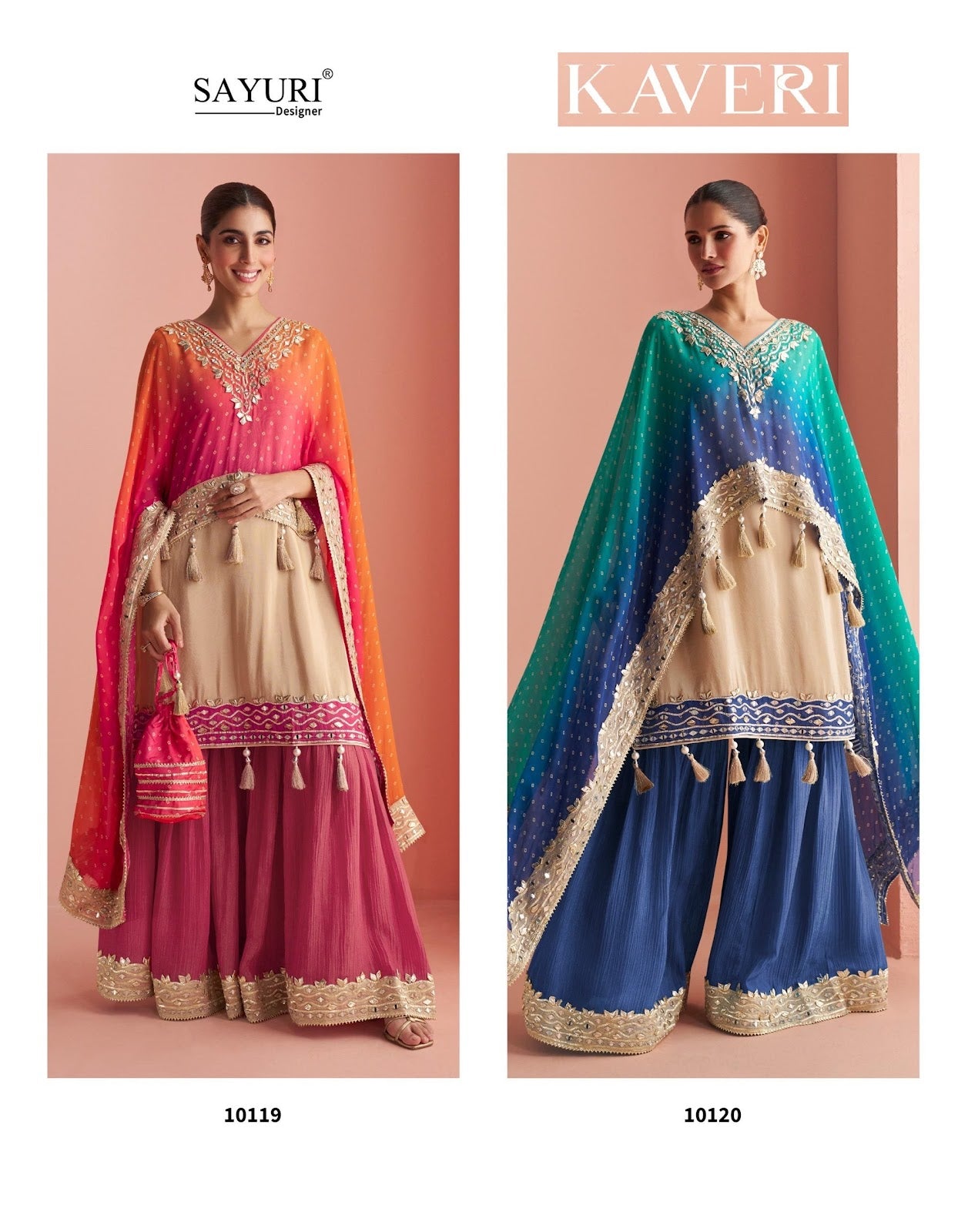 Kaveri With Kaftan Sayuri Simar Silk Readymade Sharara Suits Exporter