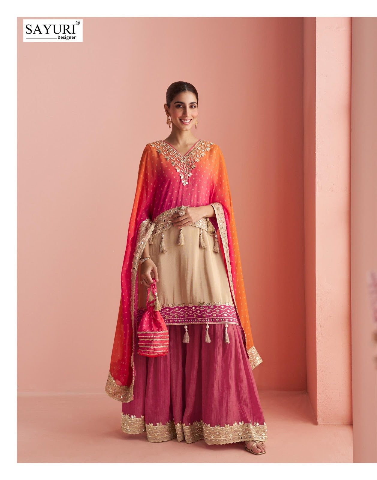 Kaveri With Kaftan Sayuri Simar Silk Readymade Sharara Suits Exporter