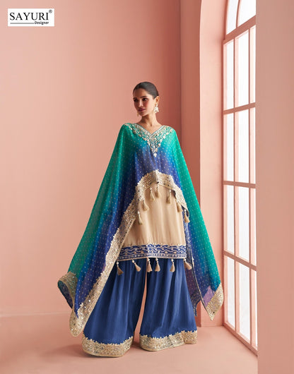 Kaveri With Kaftan Sayuri Simar Silk Readymade Sharara Suits Exporter