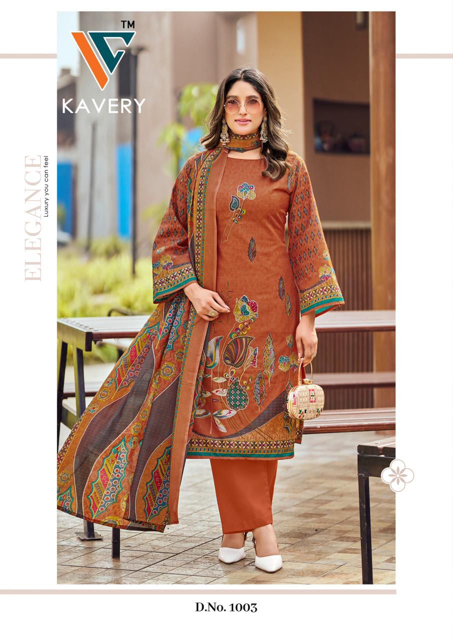 Kavery Vol 1 Vandana Creation Mix Cotton Karachi Salwar Suits Manufacturer Gujarat