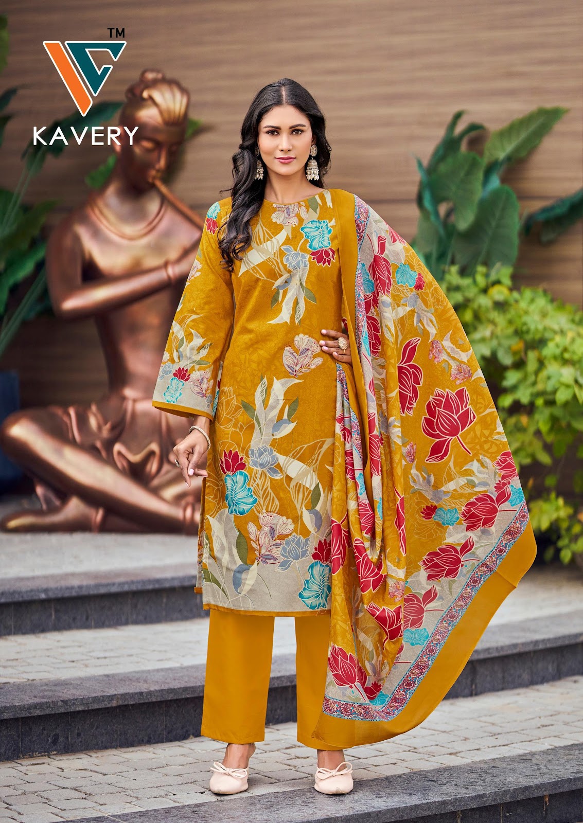 Kavery Vol 1 Vandana Creation Mix Cotton Karachi Salwar Suits Manufacturer Gujarat