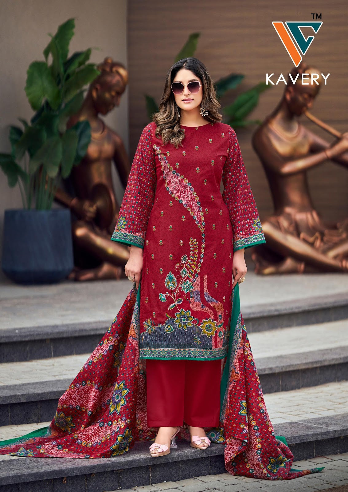 Kavery Vol 1 Vandana Creation Mix Cotton Karachi Salwar Suits Manufacturer Gujarat