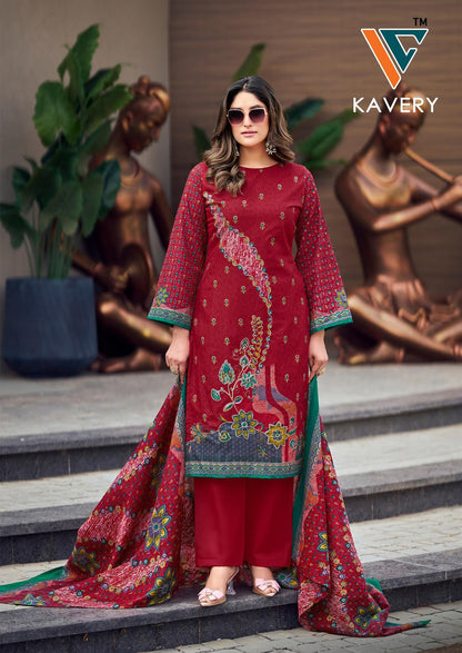 Kavery Vol 1 Vandana Creation Mix Cotton Karachi Salwar Suits Manufacturer Gujarat