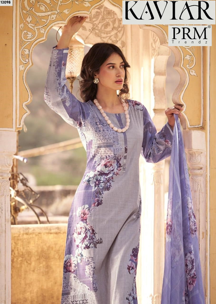 Kaviar Prm Trendz Pure Lawn Pant Style Suits Supplier Ahmedabad