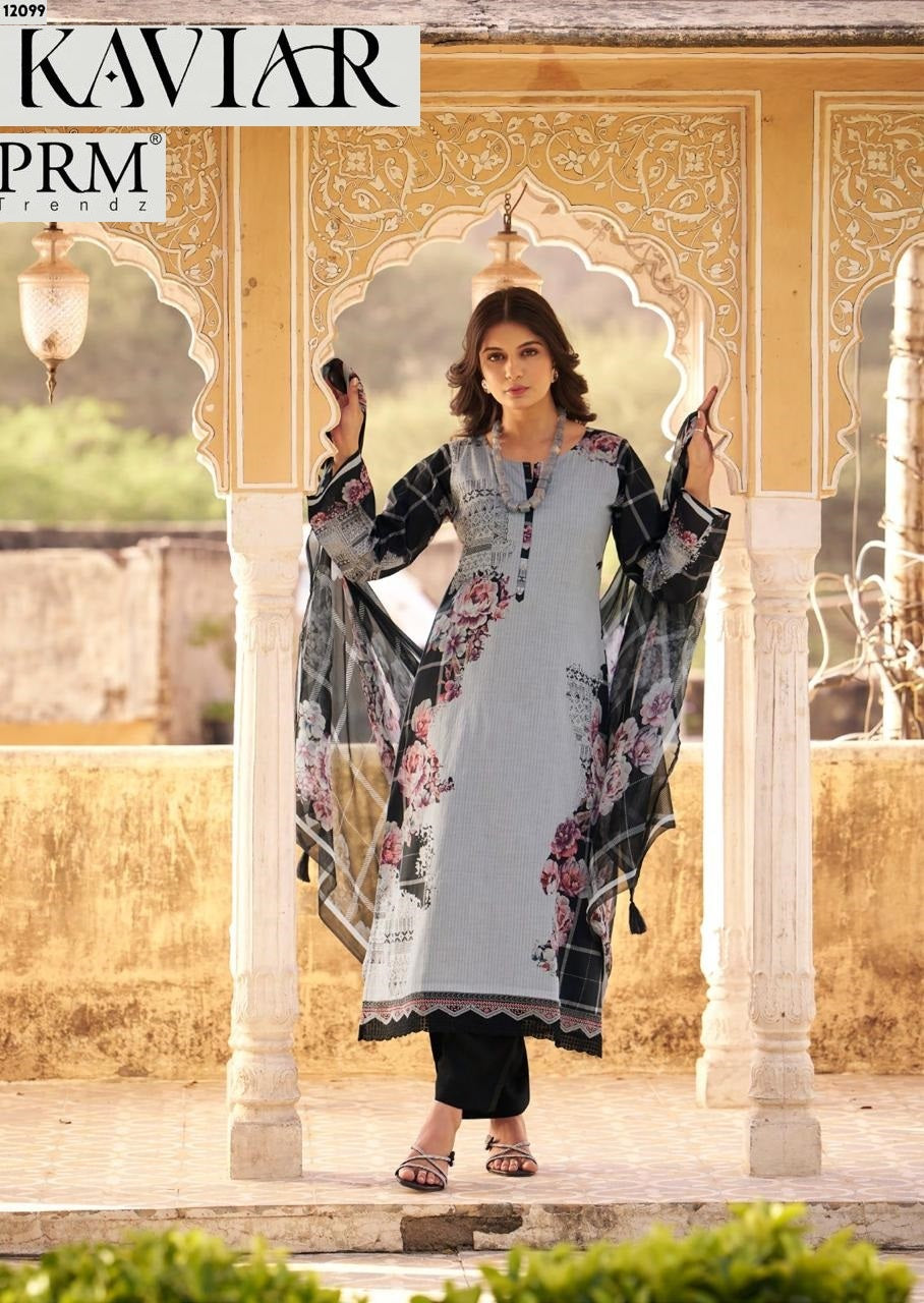 Kaviar Prm Trendz Pure Lawn Pant Style Suits Supplier Ahmedabad
