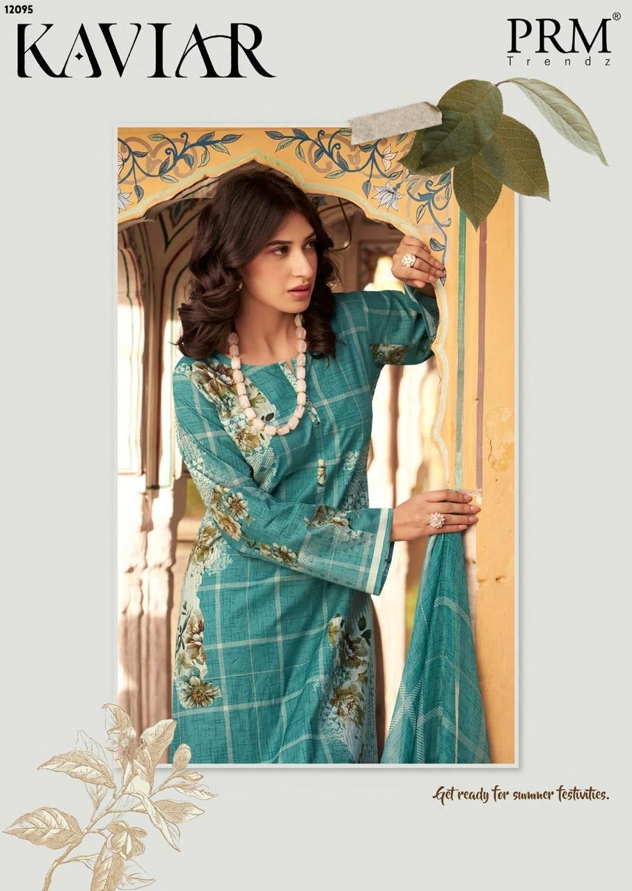 Kaviar Prm Trendz Pure Lawn Pant Style Suits Supplier Ahmedabad