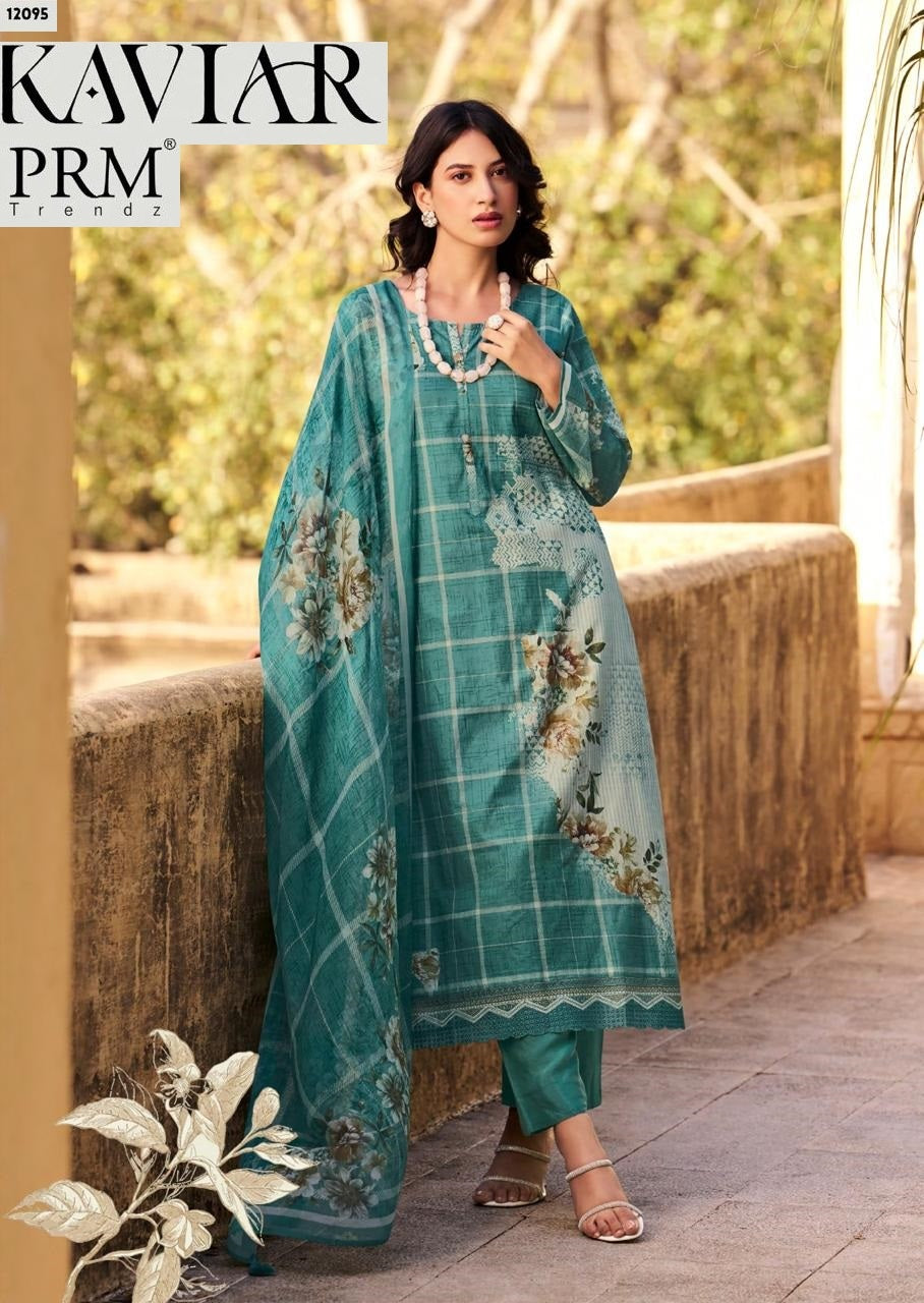 Kaviar Prm Trendz Pure Lawn Pant Style Suits Supplier Ahmedabad