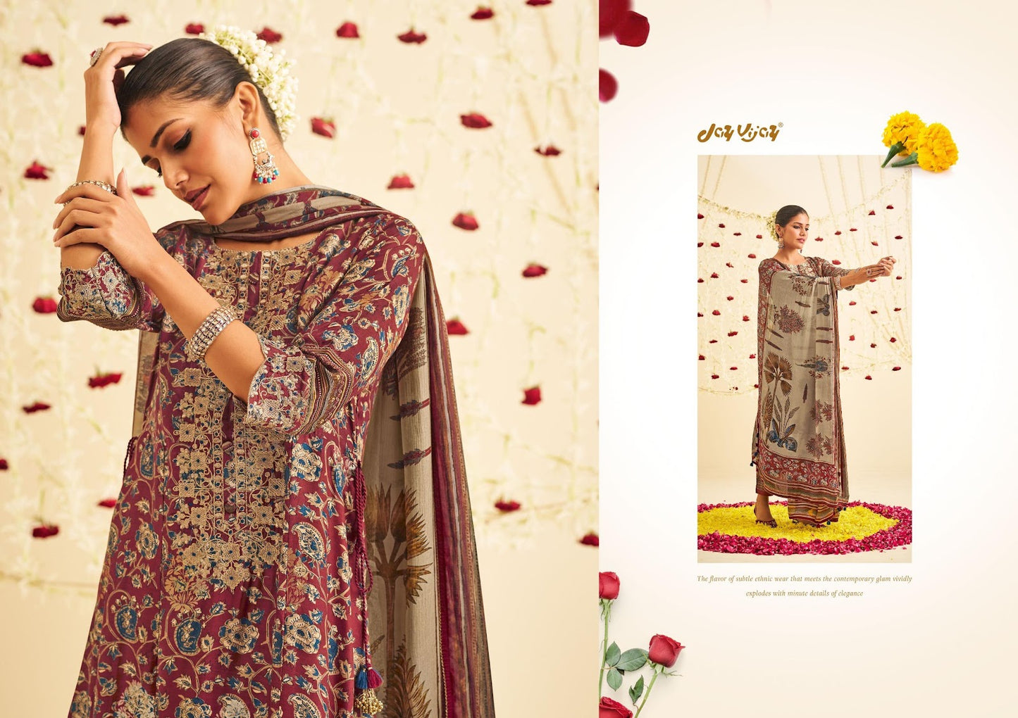 Kavira Jay Vijay Pure Muslin Pant Style Suits Manufacturer Gujarat