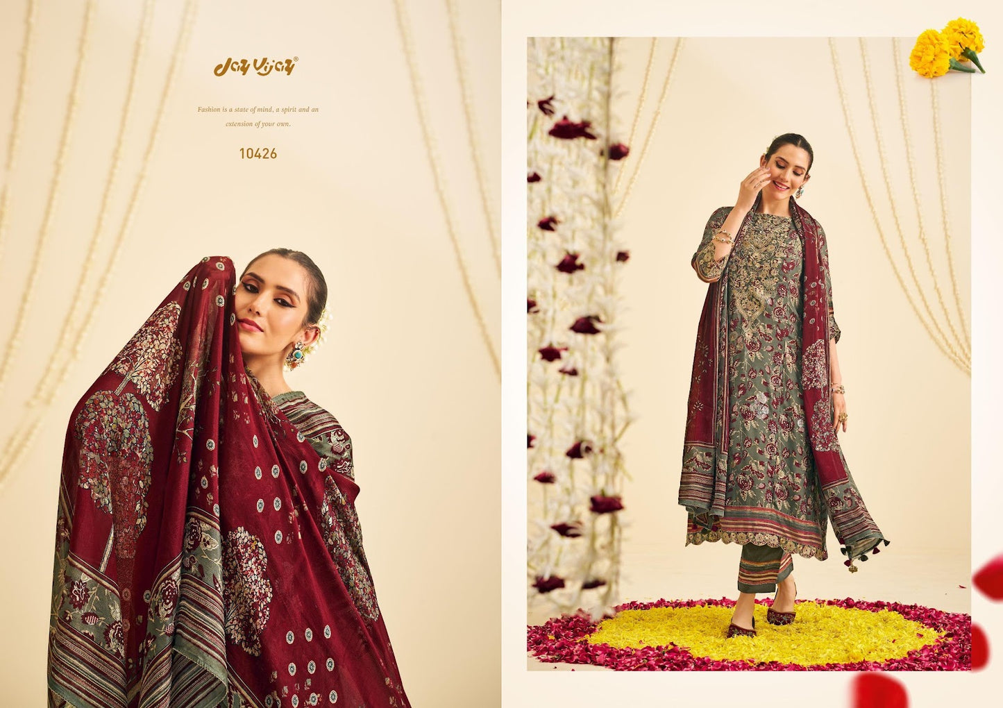 Kavira Jay Vijay Pure Muslin Pant Style Suits Manufacturer Gujarat