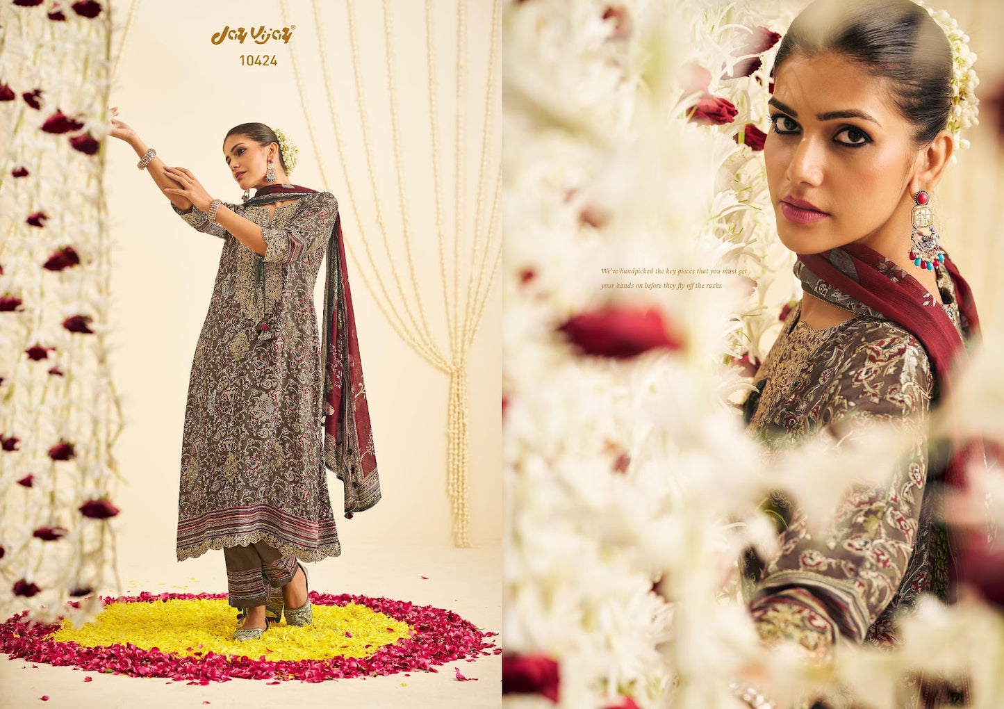 Kavira Jay Vijay Pure Muslin Pant Style Suits Manufacturer Gujarat