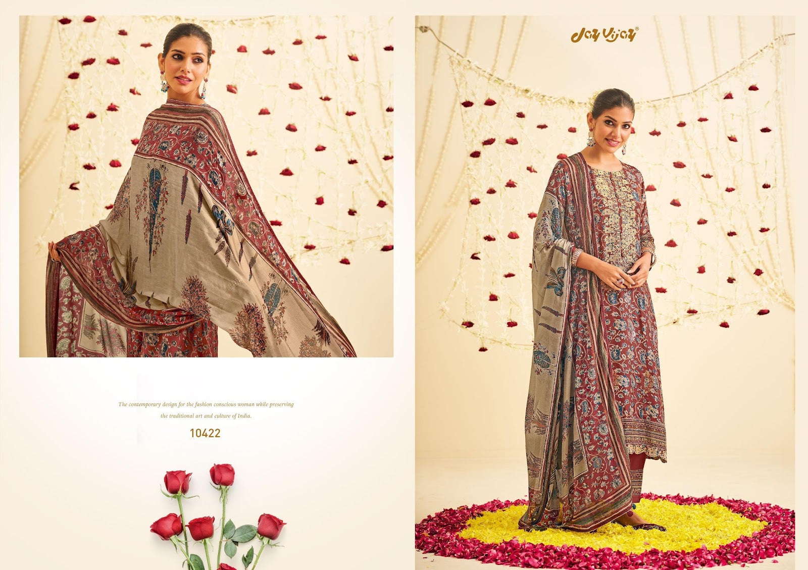 Kavira Jay Vijay Pure Muslin Pant Style Suits Manufacturer Gujarat