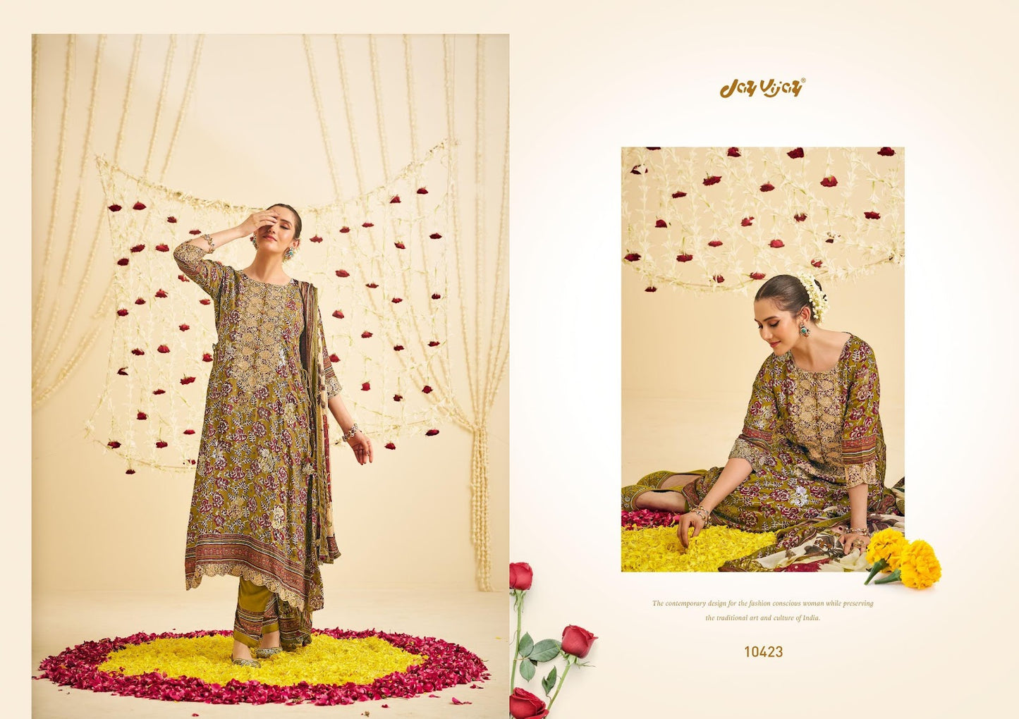 Kavira Jay Vijay Pure Muslin Pant Style Suits Manufacturer Gujarat