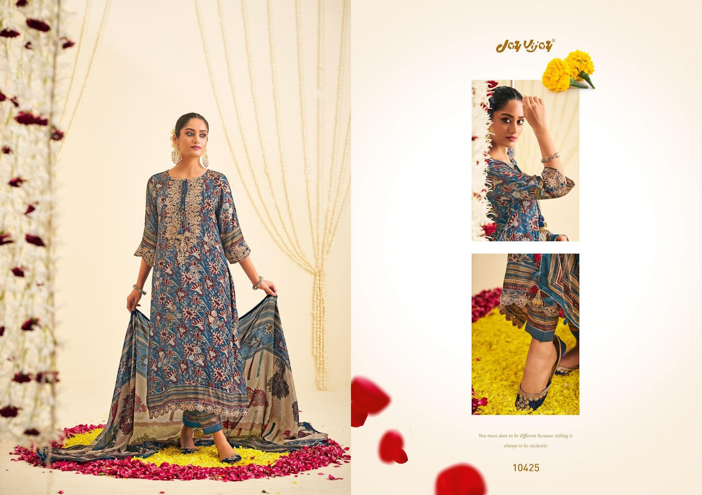 Kavira Jay Vijay Pure Muslin Pant Style Suits Manufacturer Gujarat
