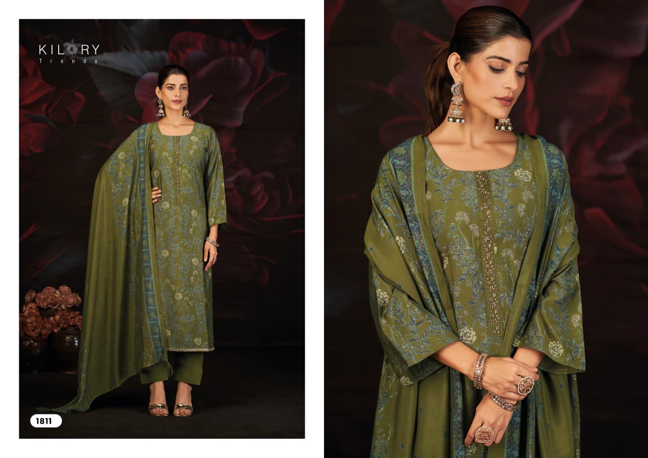 Kavira Kilory Muslin Silk Pant Style Suits Wholesale
