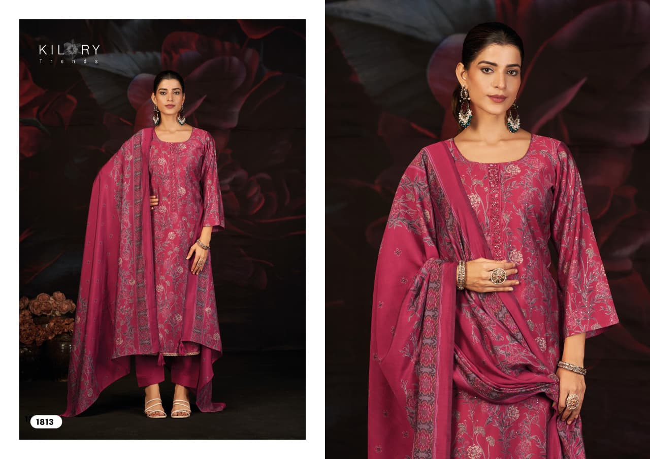 Kavira Kilory Muslin Silk Pant Style Suits Wholesale