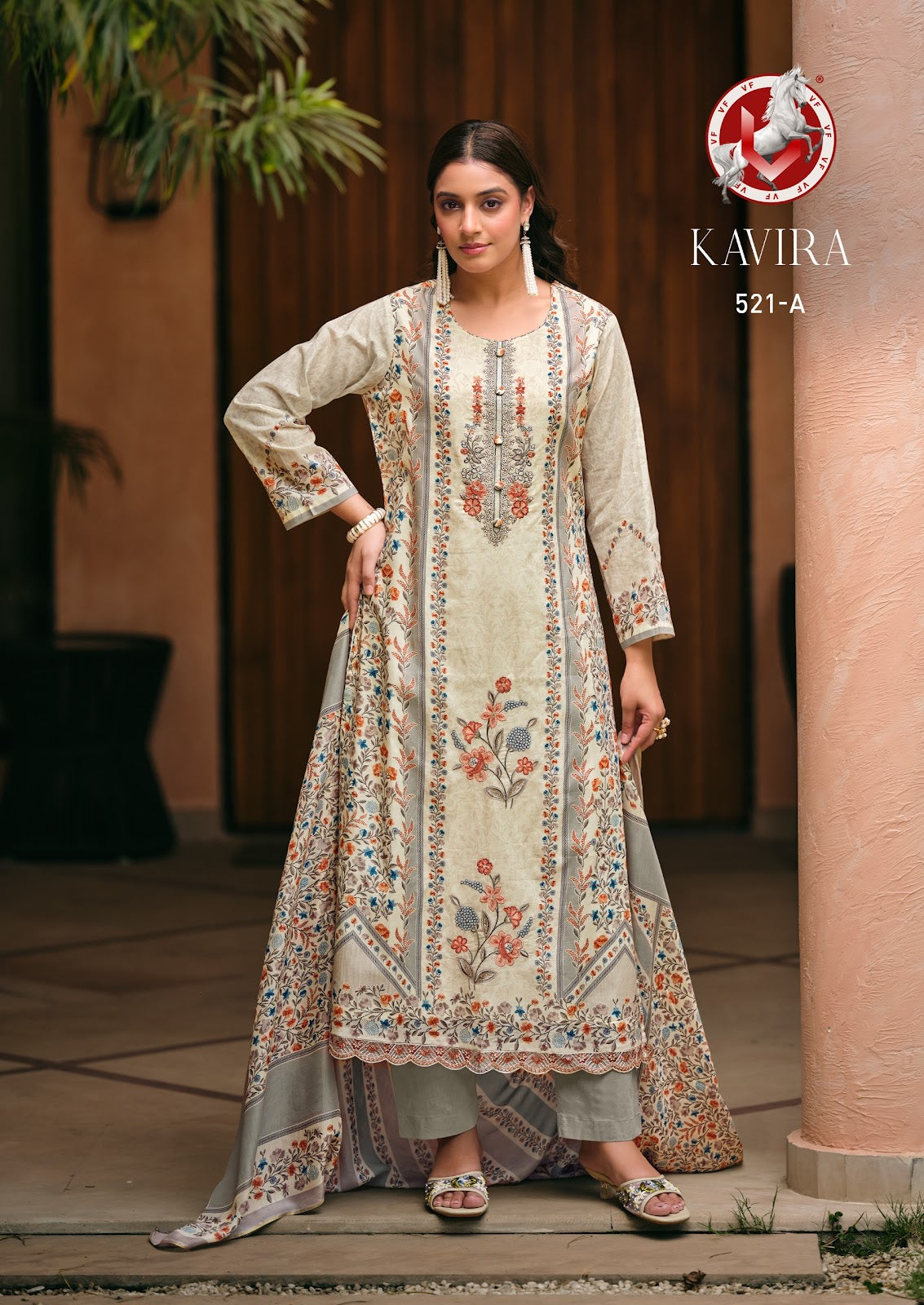 Kavira Vivek Lawn Cotton Pakistani Salwar Suits Exporter Ahmedabad