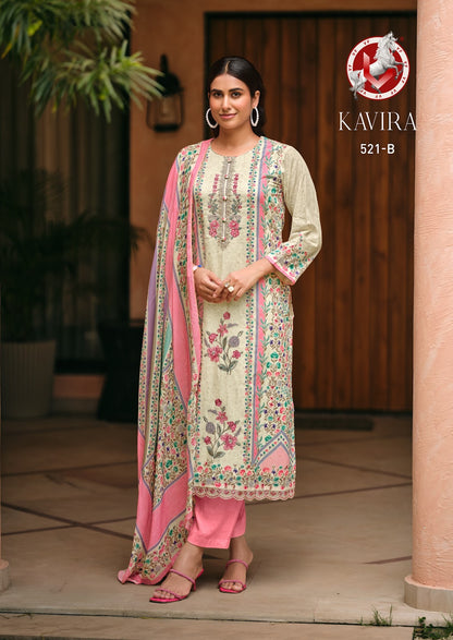 Kavira Vivek Lawn Cotton Pakistani Salwar Suits Exporter Ahmedabad