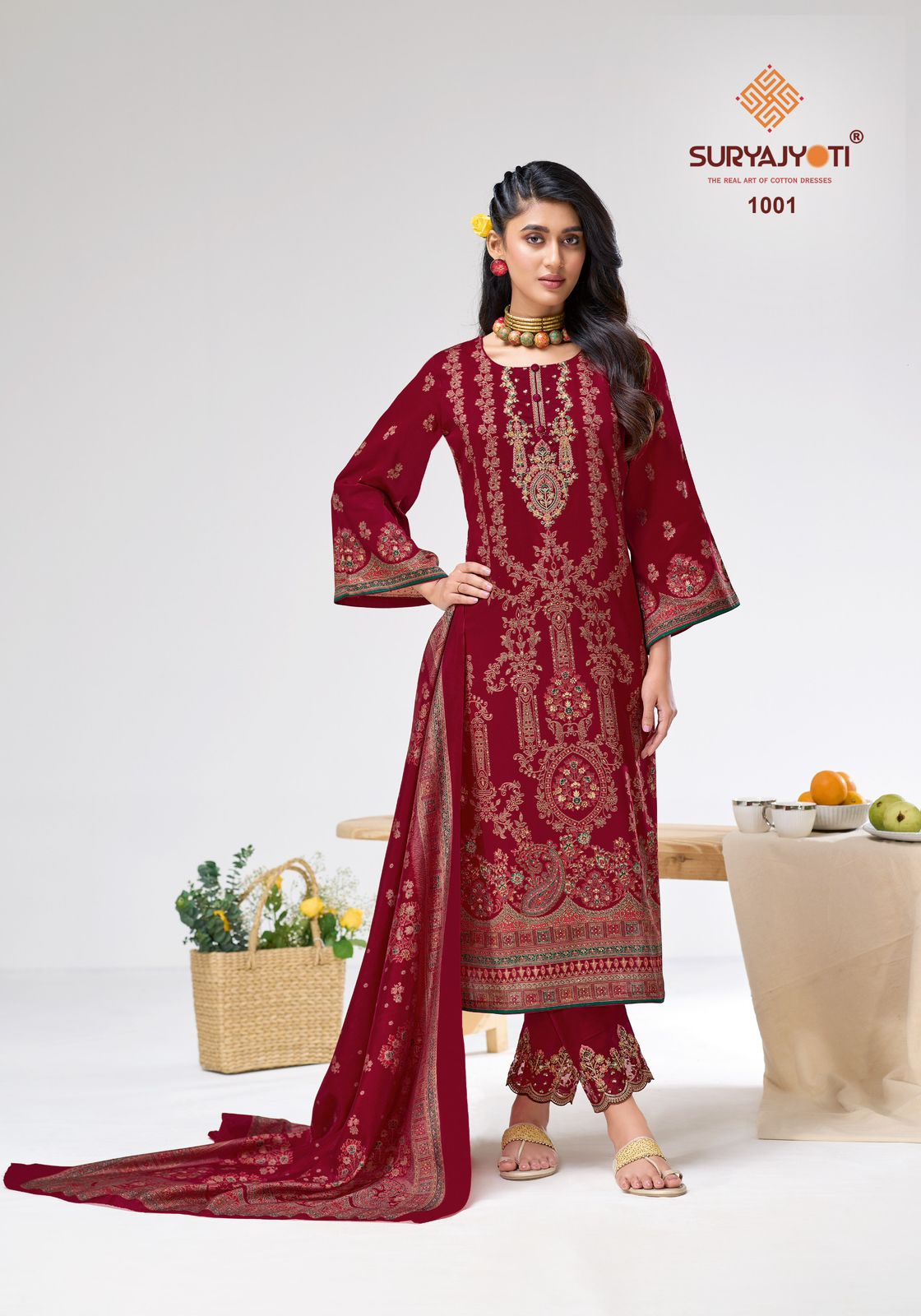 Kavira Vol 1 Suryajyoti Jaam Satin Pant Style Suits Wholesaler