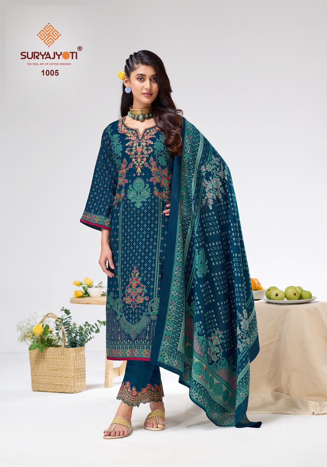 Kavira Vol 1 Suryajyoti Jaam Satin Pant Style Suits Wholesaler