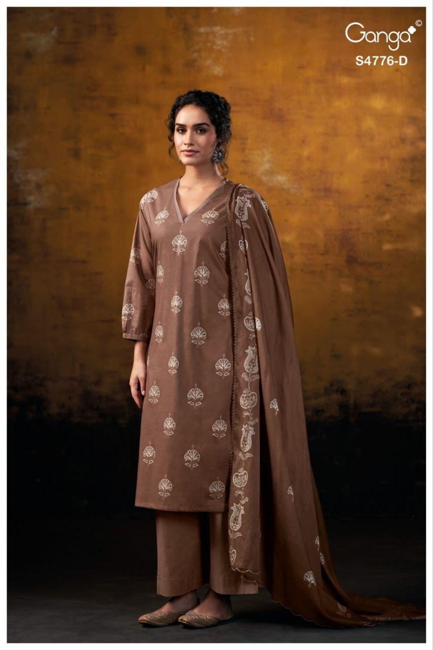 Kaviraah S4776 Ganga Cotton Plazzo Style Suits Wholesaler