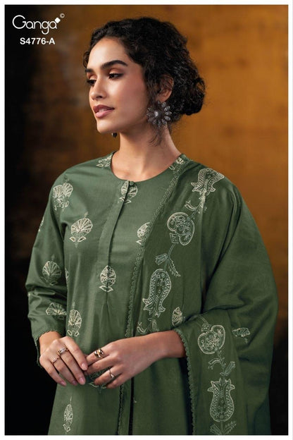 Kaviraah S4776 Ganga Cotton Plazzo Style Suits Wholesaler