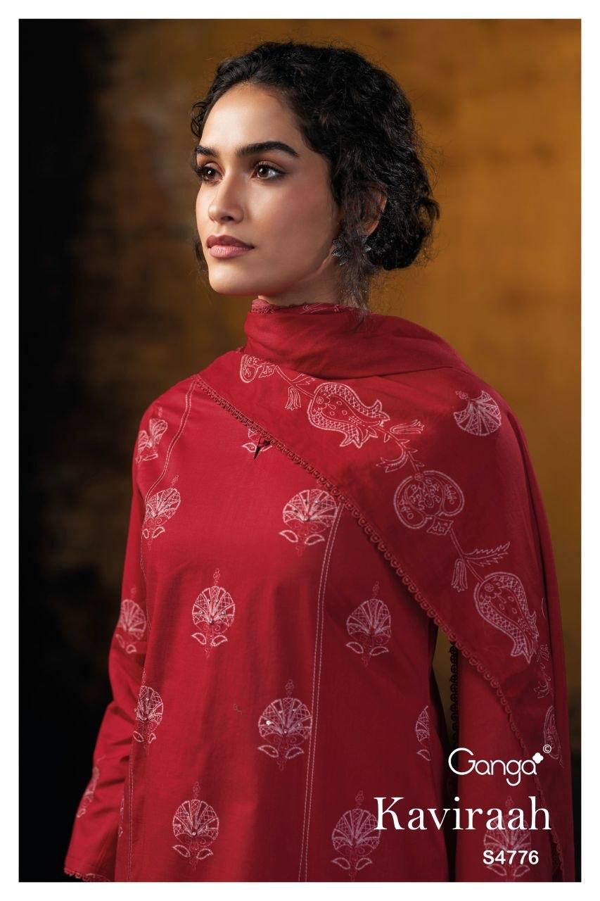 Kaviraah S4776 Ganga Cotton Plazzo Style Suits Wholesaler