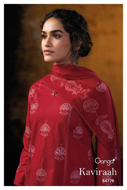 Kaviraah S4776 Ganga Cotton Plazzo Style Suits Wholesaler