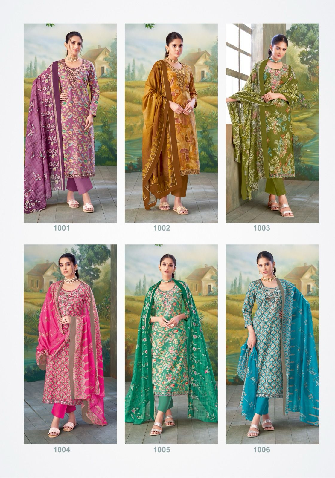 Kavisha Vol 1 Suryajyoti Pure Cotton Readymade Pant Style Suits Exporter Gujarat