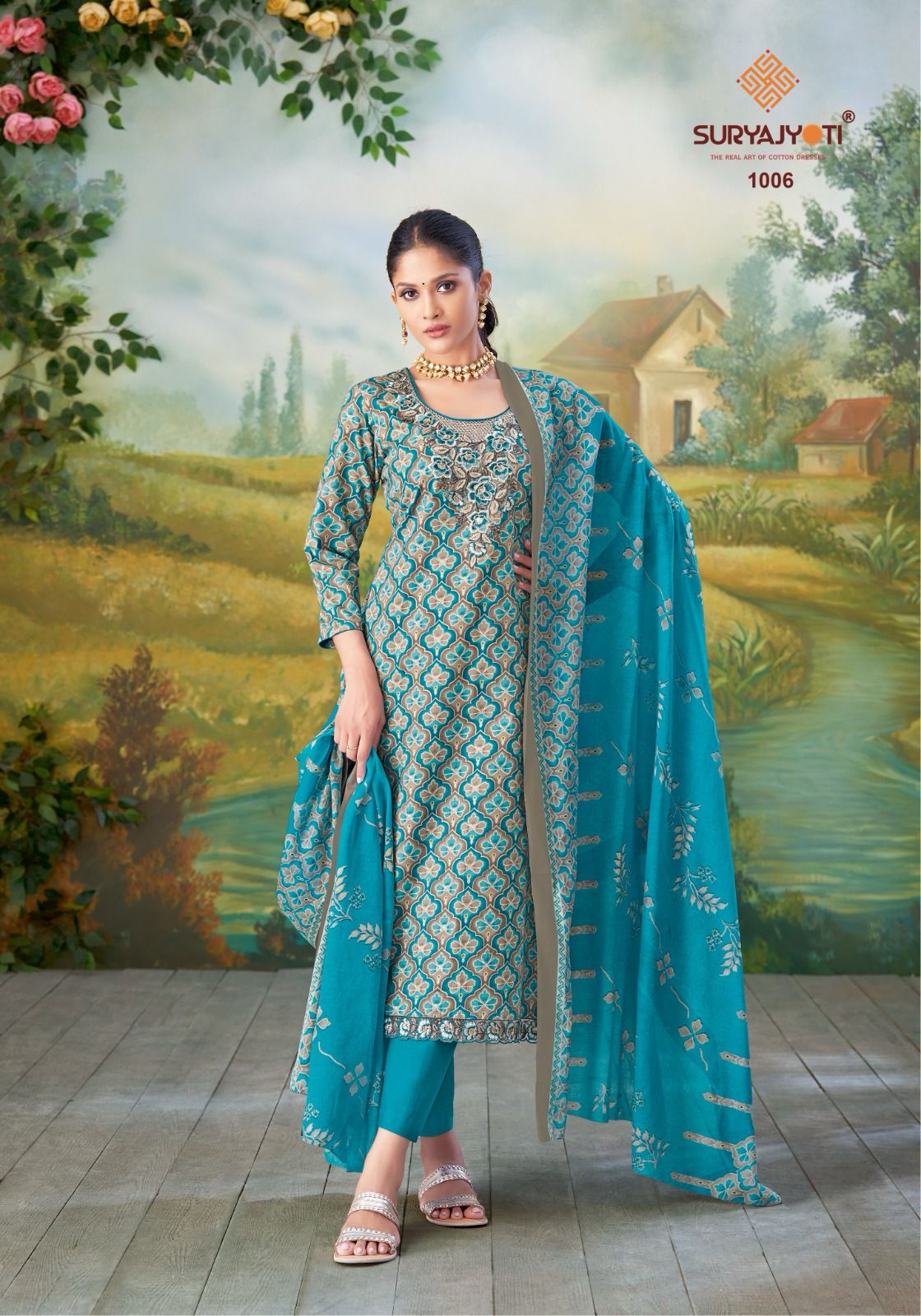 Kavisha Vol 1 Suryajyoti Pure Cotton Readymade Pant Style Suits Exporter Gujarat