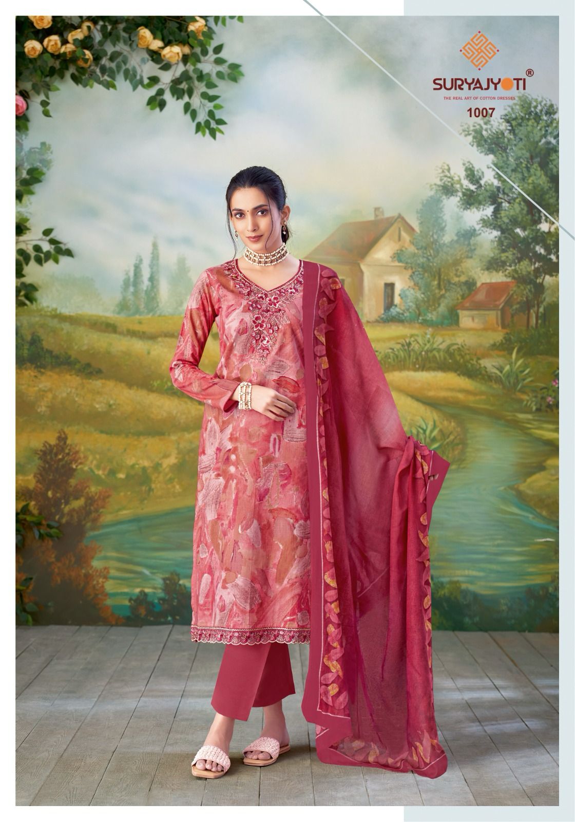 Kavisha Vol 1 Suryajyoti Pure Cotton Readymade Pant Style Suits Exporter Gujarat