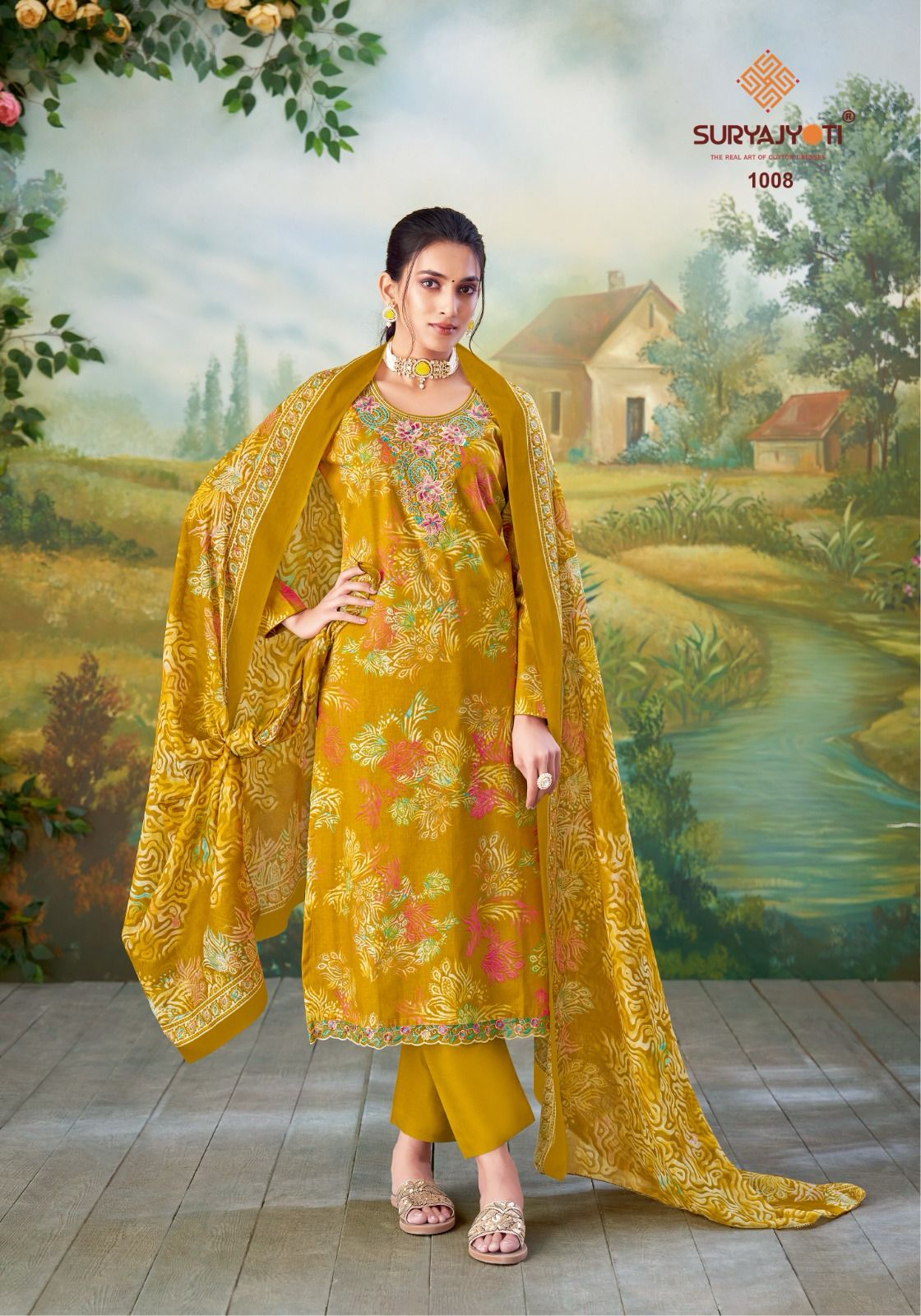 Kavisha Vol 1 Suryajyoti Pure Cotton Readymade Pant Style Suits Exporter Gujarat