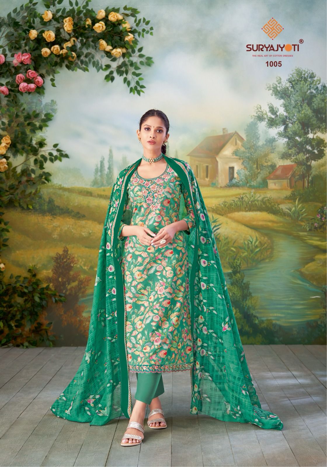 Kavisha Vol 1 Suryajyoti Pure Cotton Readymade Pant Style Suits Exporter Gujarat