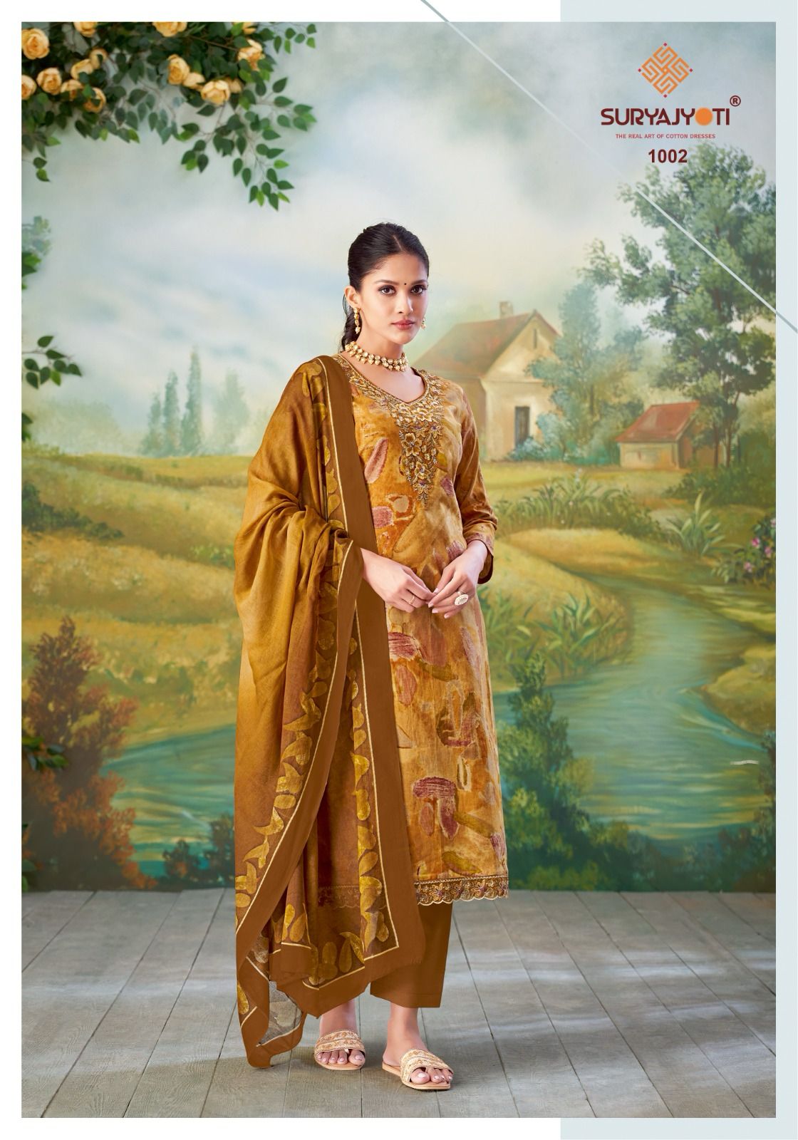 Kavisha Vol 1 Suryajyoti Pure Cotton Readymade Pant Style Suits Exporter Gujarat